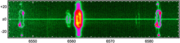 Reduced H alpha Spectrum