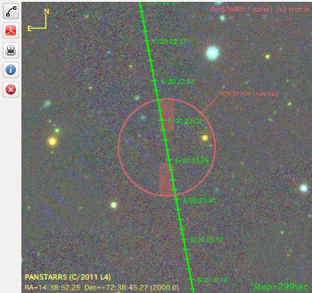 Finding Chart for Non-Sidereal targets