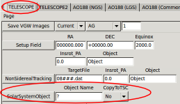 Telescope launcher SolarSystemObject