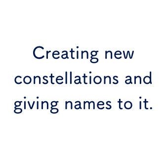 Creating new constellations and giving names to it