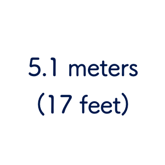3 meters (10 feet)