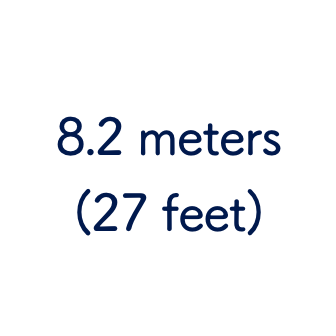 3 meters (10 feet)