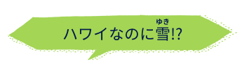ハワイなのに雪！？