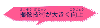 撮像技術が大きく向上