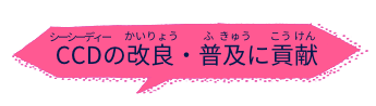 CCDの改良・普及に貢献