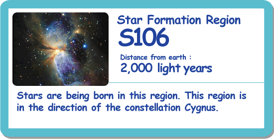 Star forming region, S106