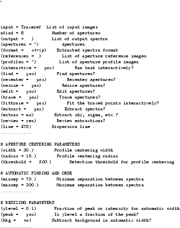 \begin{figure}
\lq
\begin{alltt}
\relax{}
 {\footnotesize
 input = Trace...
...automatic width?
 ............
 }
 \relax \end{alltt}
\end{figure}