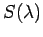 $ S(\lambda)$