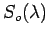 $ S_o (\lambda)$