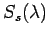$ S_s(\lambda)$