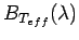 $ B_{T_{eff}}(\lambda)$